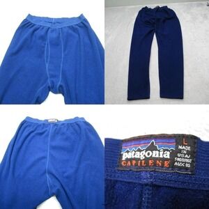 Vintage Patagonia Pant Women Large Capilene Base‎ Layer Thermal Stretch USA Made
